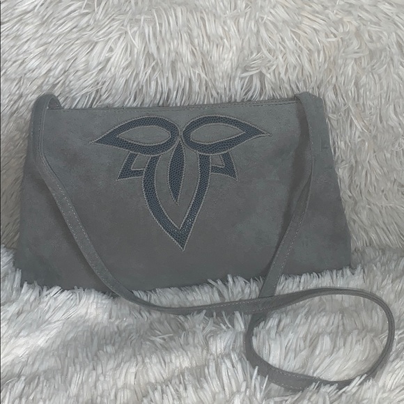 Vintage suede handbag - Picture 2 of 4